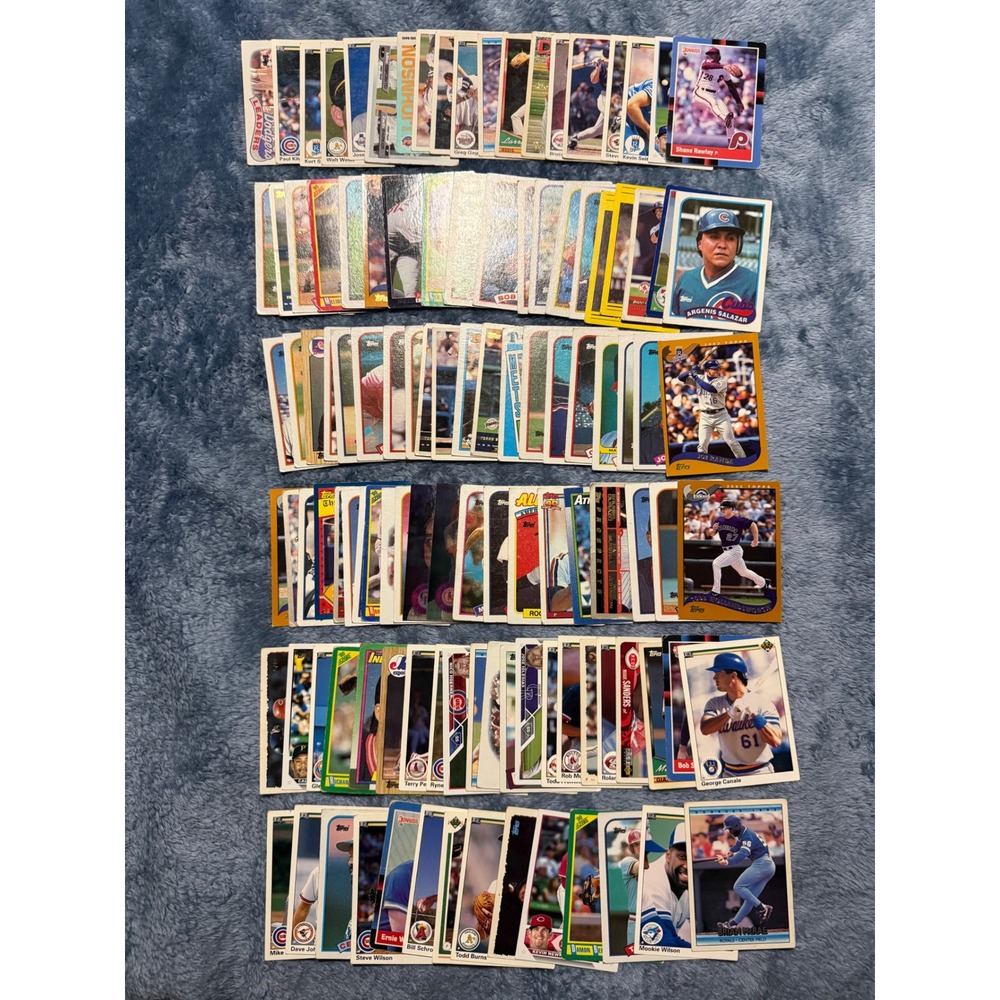 Vtg Baseball 114 Card Lot Topps Donruss Upper Deck Score 1980s-2000s Mixed Bulk